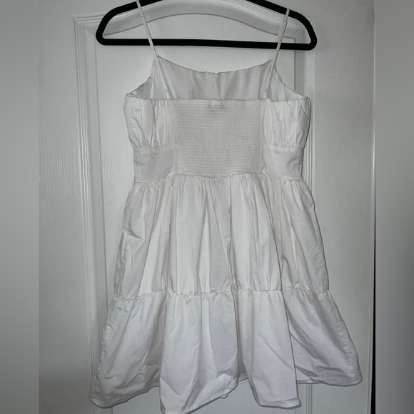 Express Elegant White Tiered Mini Dress - Picture 3 of 3